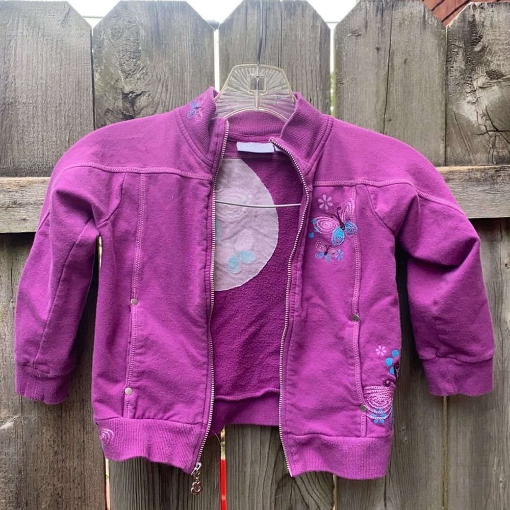 Sonoma purple zip up top sz. 5